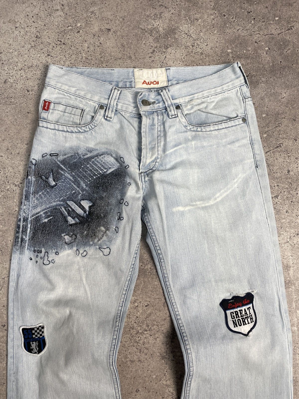 Vintage Y2K Baggy Audi Racing Jeans