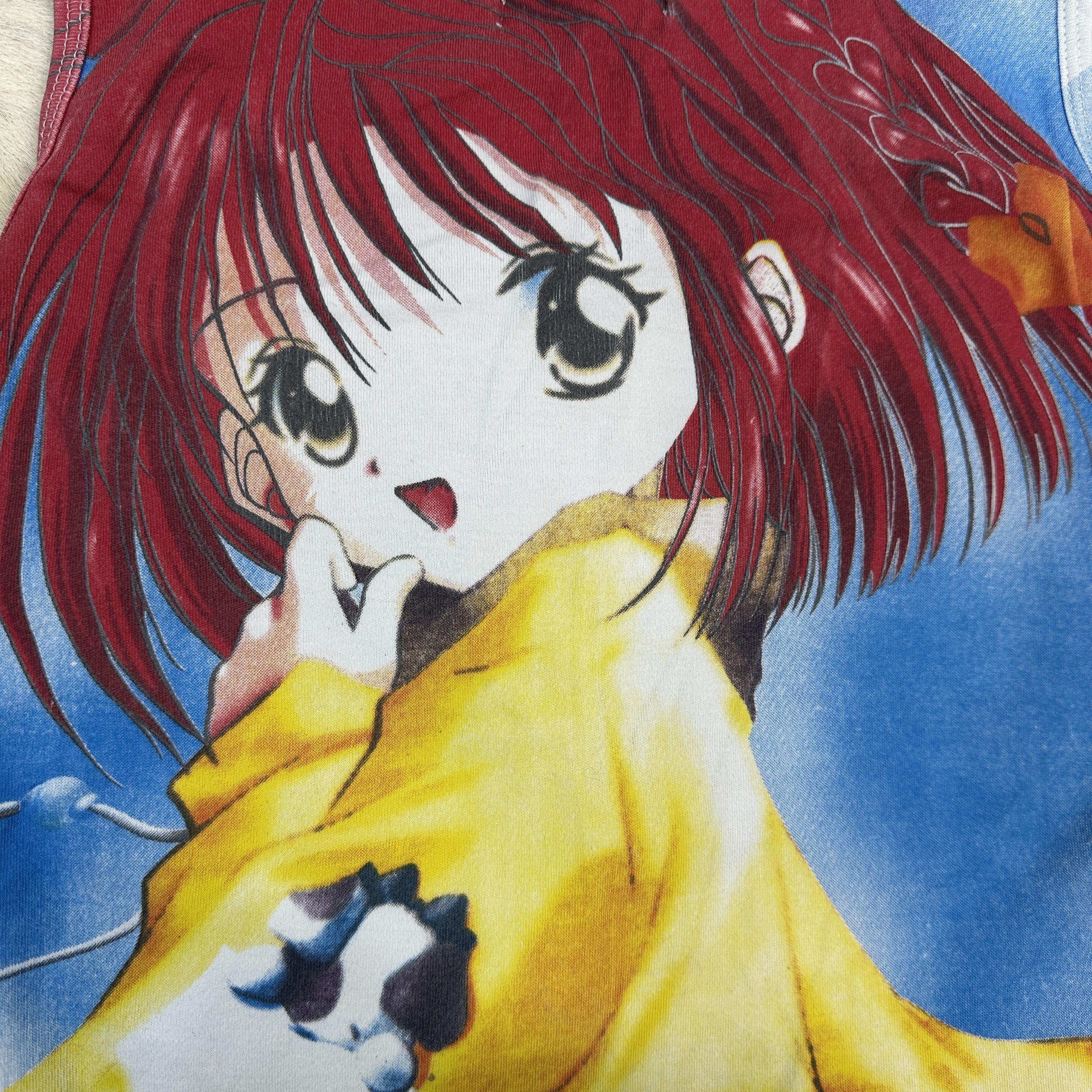 Vintage Vintage Avant Garde Y2K Designer Printed Anime Girl Tank Top Size XL / US 12-14 / IT 48-50 - 5 Thumbnail