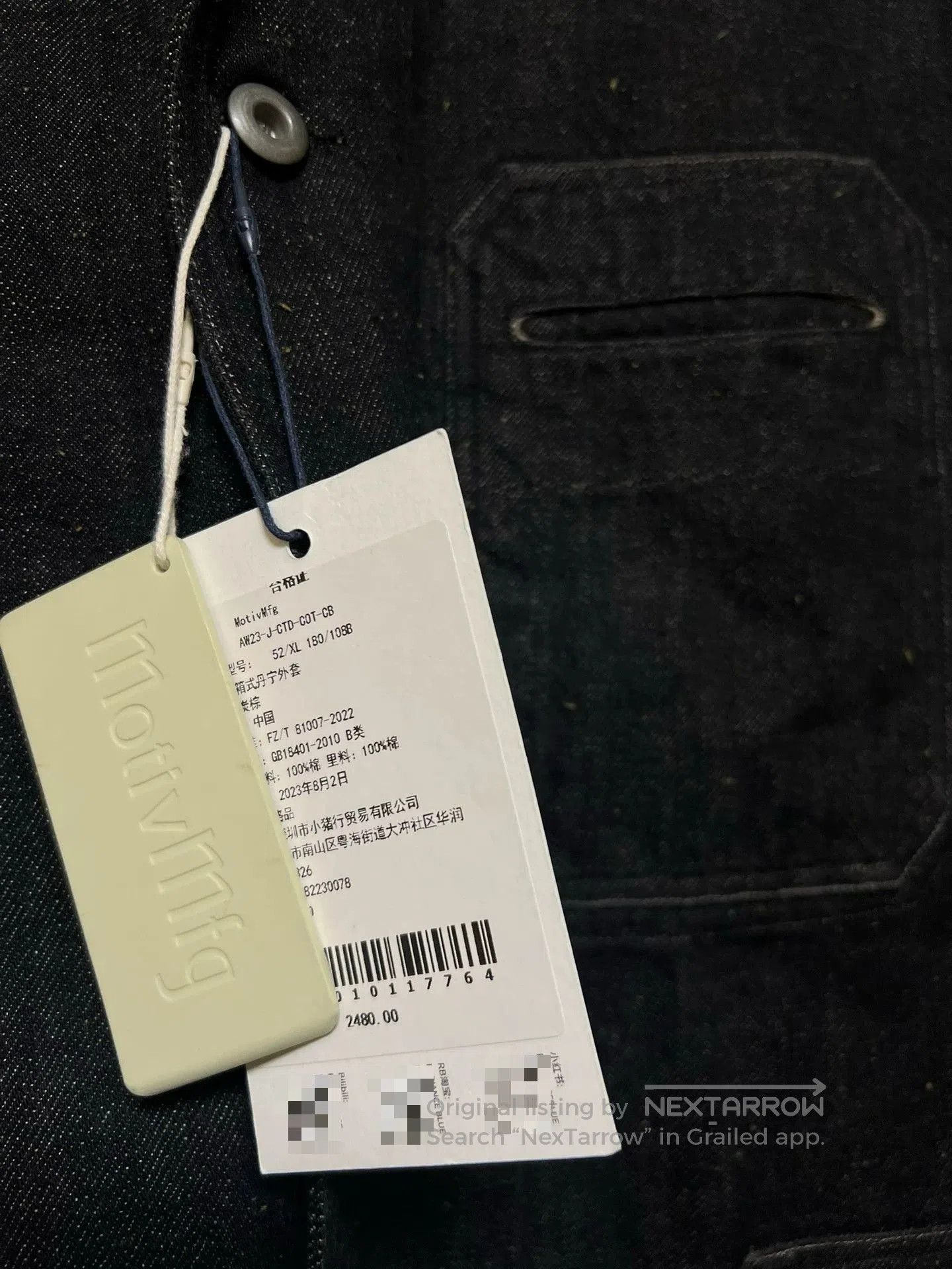 MotivMfg New Castel Denim Jacket for Men. Size US L / EU 52-54 / 3 - 3 Thumbnail
