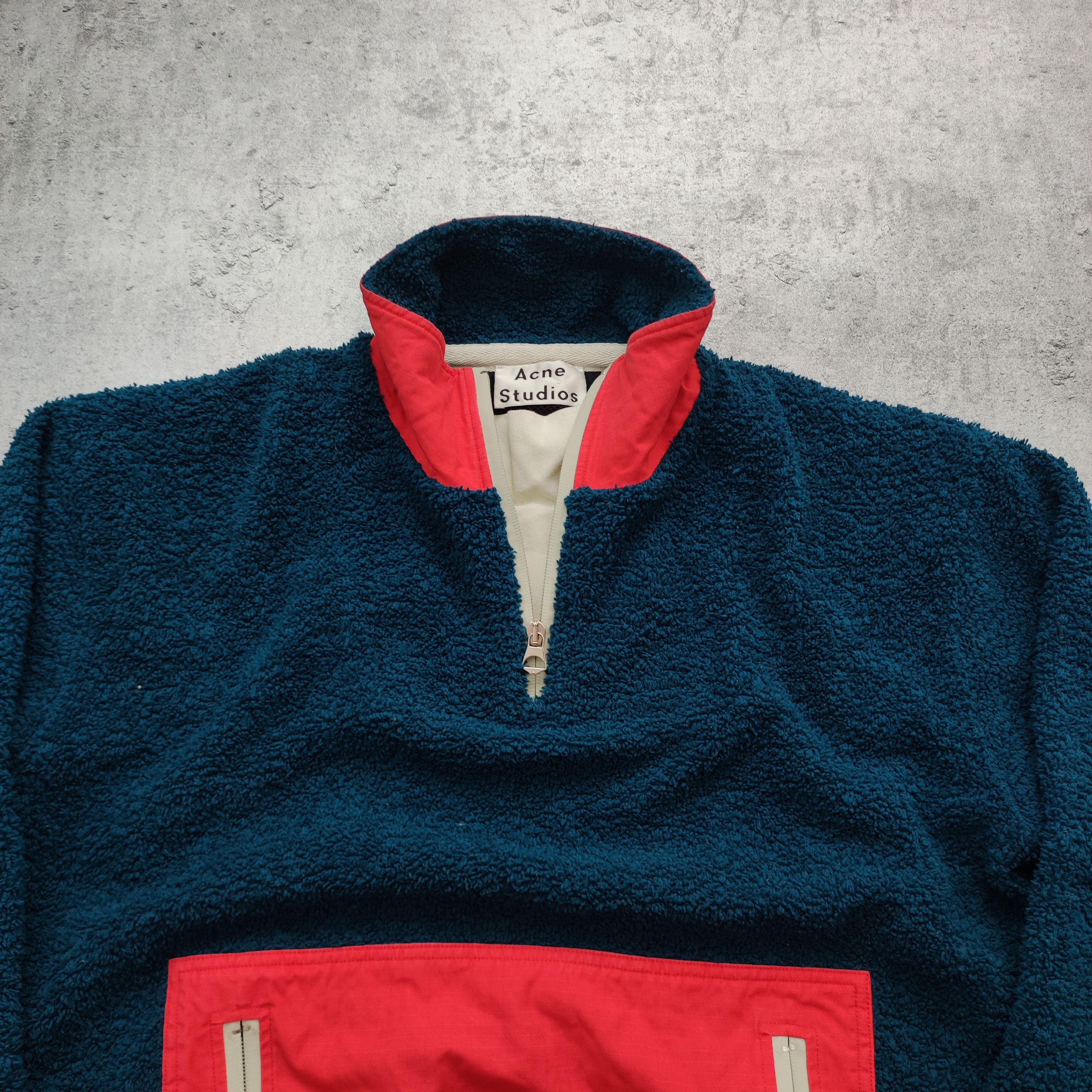 Acne Studios RARE Acne Studios AW19 Boa Fleece Half Zip Pullover Size US M / EU 48-50 / 2 - 4 Thumbnail