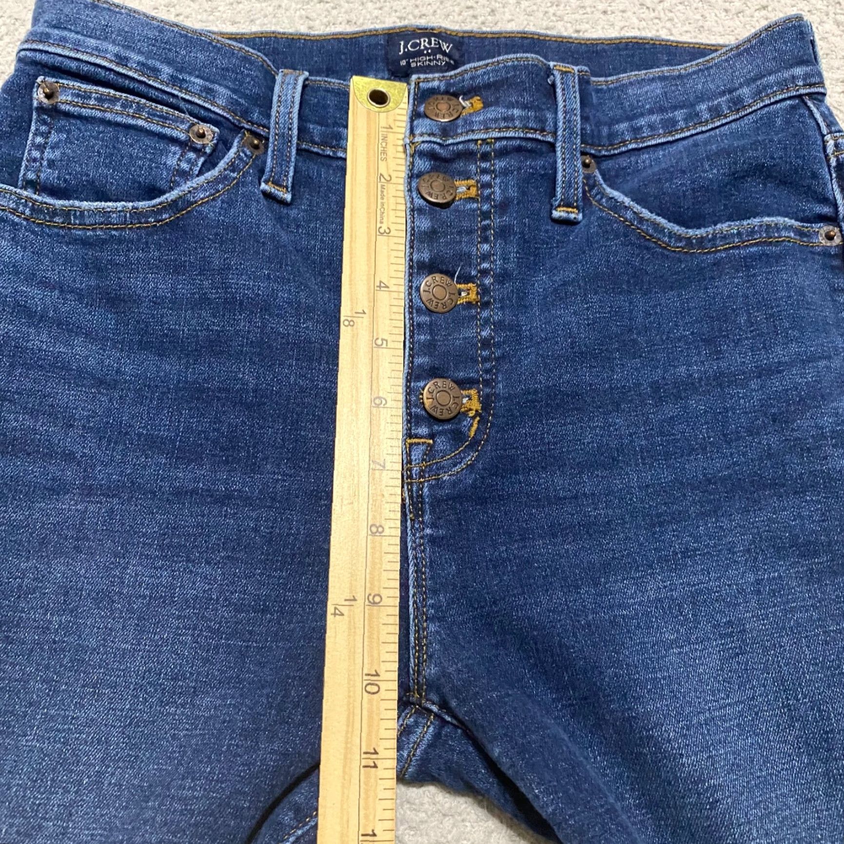 J.Crew J.CREW Jeans Blue Denim Dark Wash High Rise Skinny 28 Adult Womens Size 28 Denim Stretch Regular Size 28" / US 6 / IT 42 - 7 Thumbnail