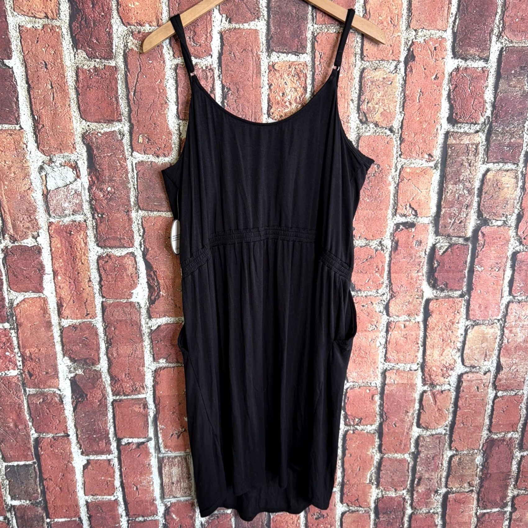Vintage Soma Women's Short Black Jersey Dress XL, Sheath, Casual, NWT, Dress, Jersey, Black, Short, Paisley Pattern, Summer, Spring, XL, Women, Brand: Soma Size XL / US 12-14 / IT 48-50 - 3 Thumbnail