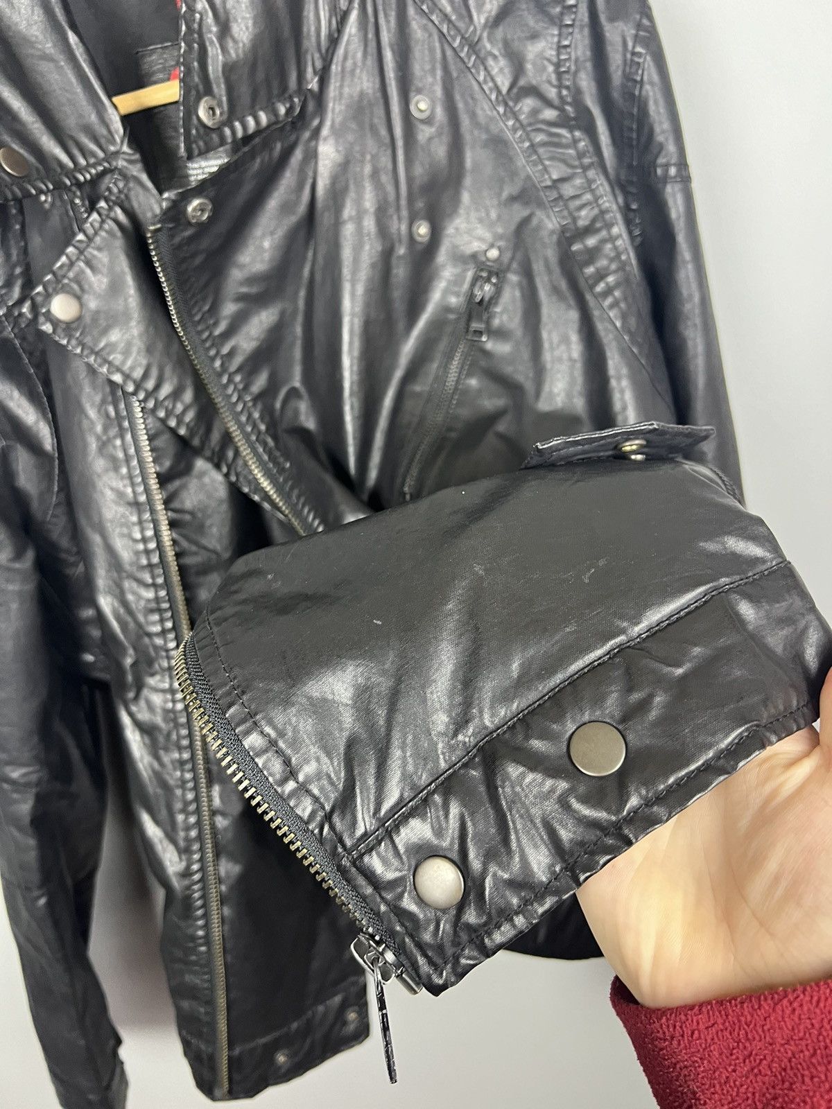 Strellson Strellson Swiss Cross mens motorcycle waxed cotton jacket Size US XL / EU 56 / 4 - 21 Thumbnail