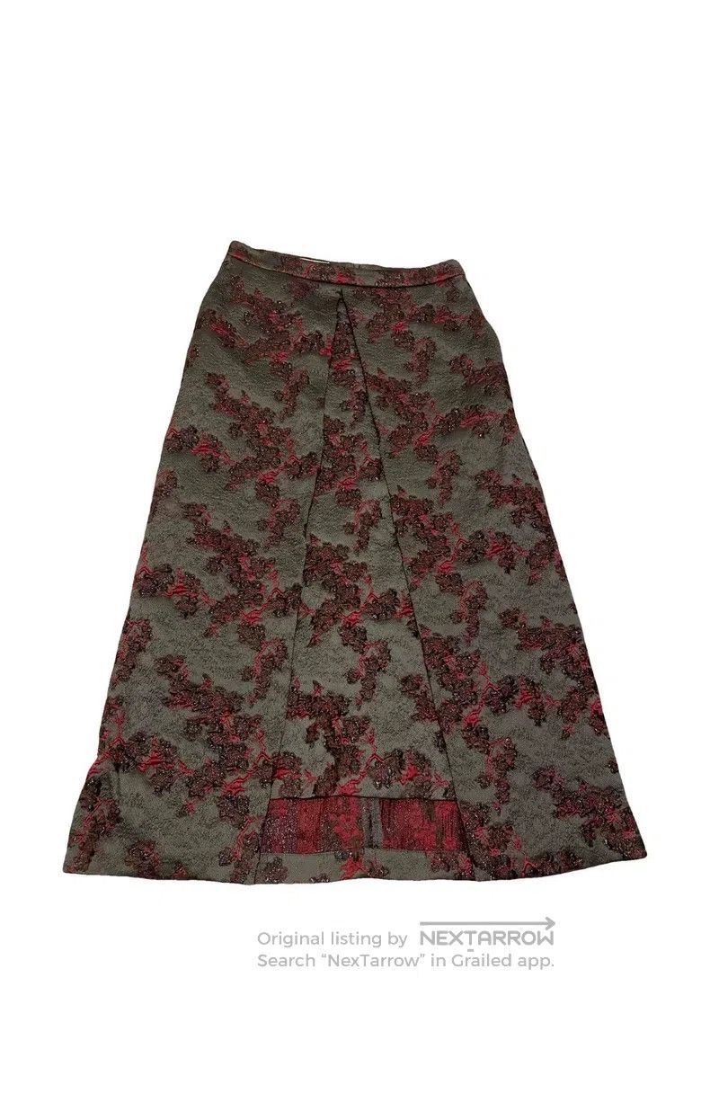 Dries Van Noten Dries Van Noten Runway-Style Brocade Midi Skirt Size 37" - 3 Thumbnail