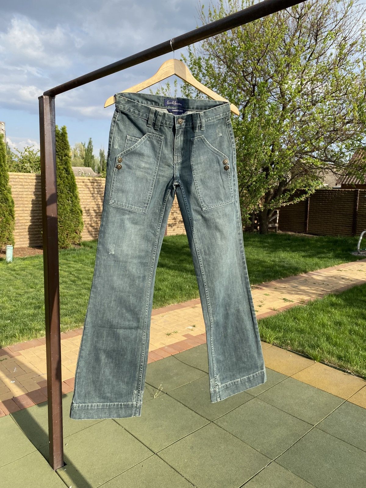 Earl Jeans × Japanese Brand × Vintage Vintage EarlJean Carpenter Jeans Y2K Workwear Wide Leg Denim Size 30" / US 8 / IT 44 - 3 Thumbnail
