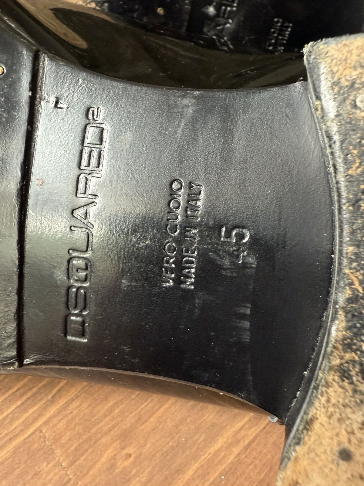 Designer × Dsquared2 Dsquared2 Orange Toes Derby Leather Shoes Size US 11 / EU 44 - 7 Thumbnail