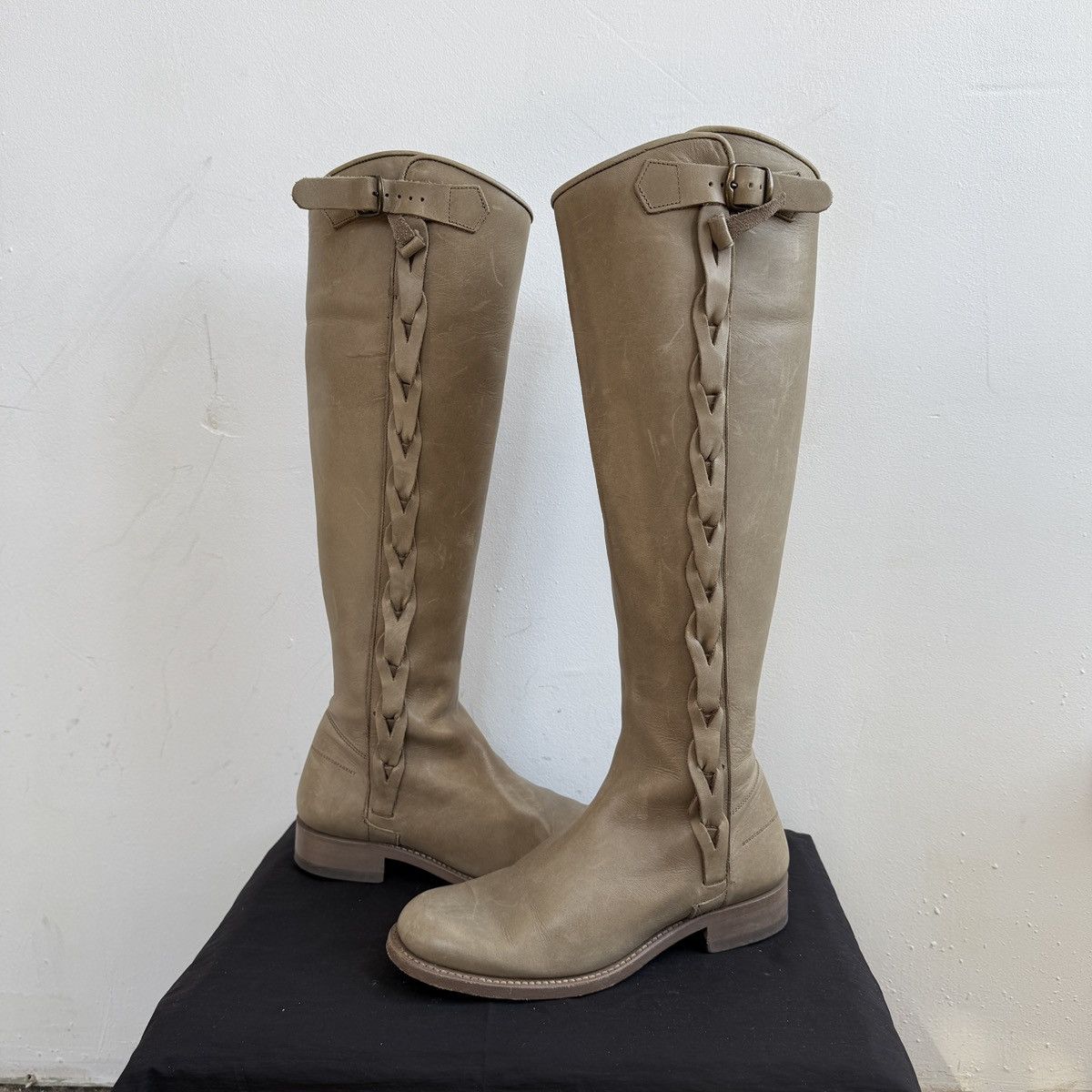 MDK × Vintage MDK Munderingskompagniet Leather Knee High Boots Size US 5.5 / IT 35.5 - 2 Thumbnail