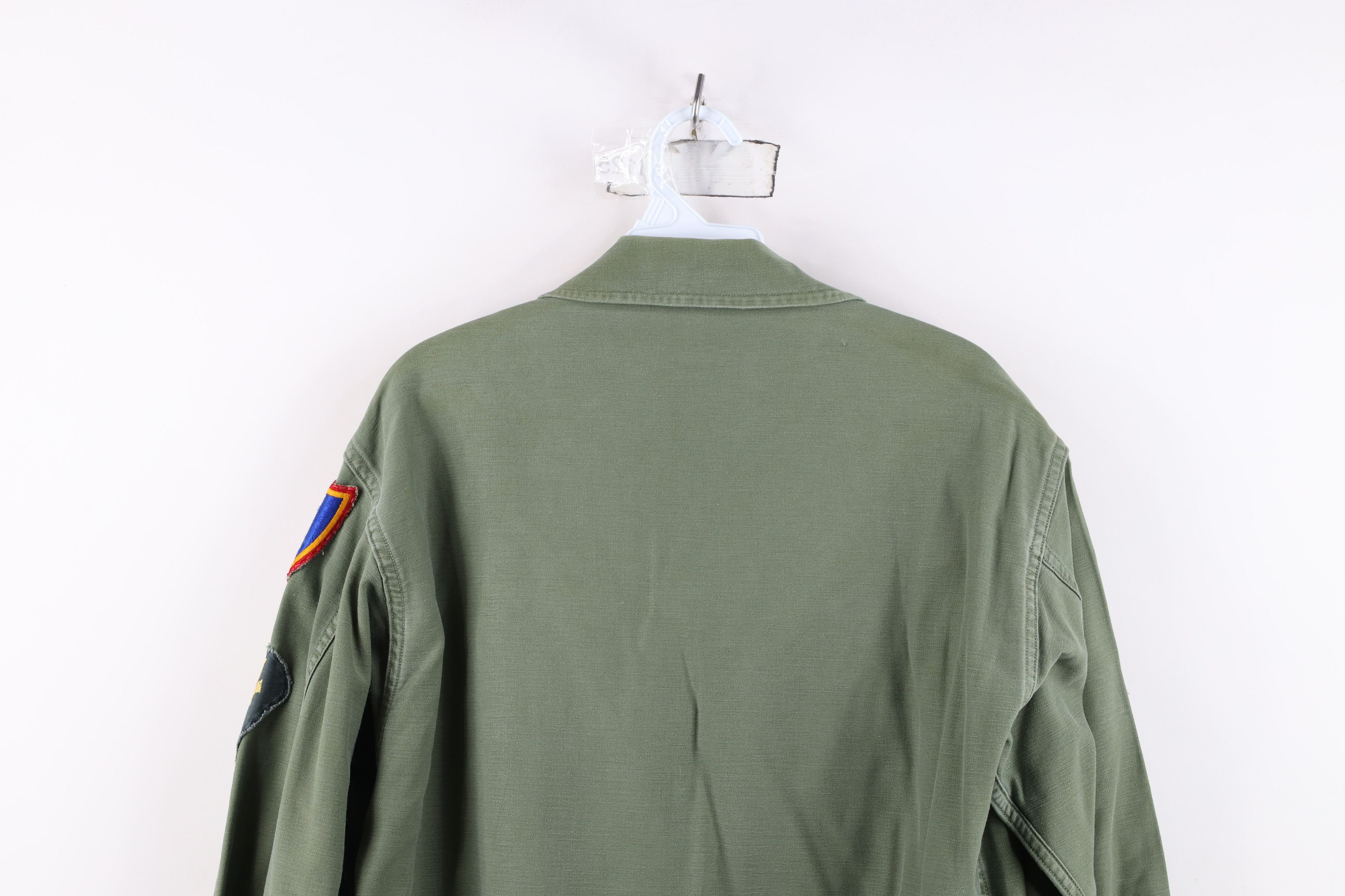 Vintage Share Vintage 60s Vietnam War 107 Field Shirt Jacket Green Size US L / EU 52-54 / 3 - 13 Thumbnail