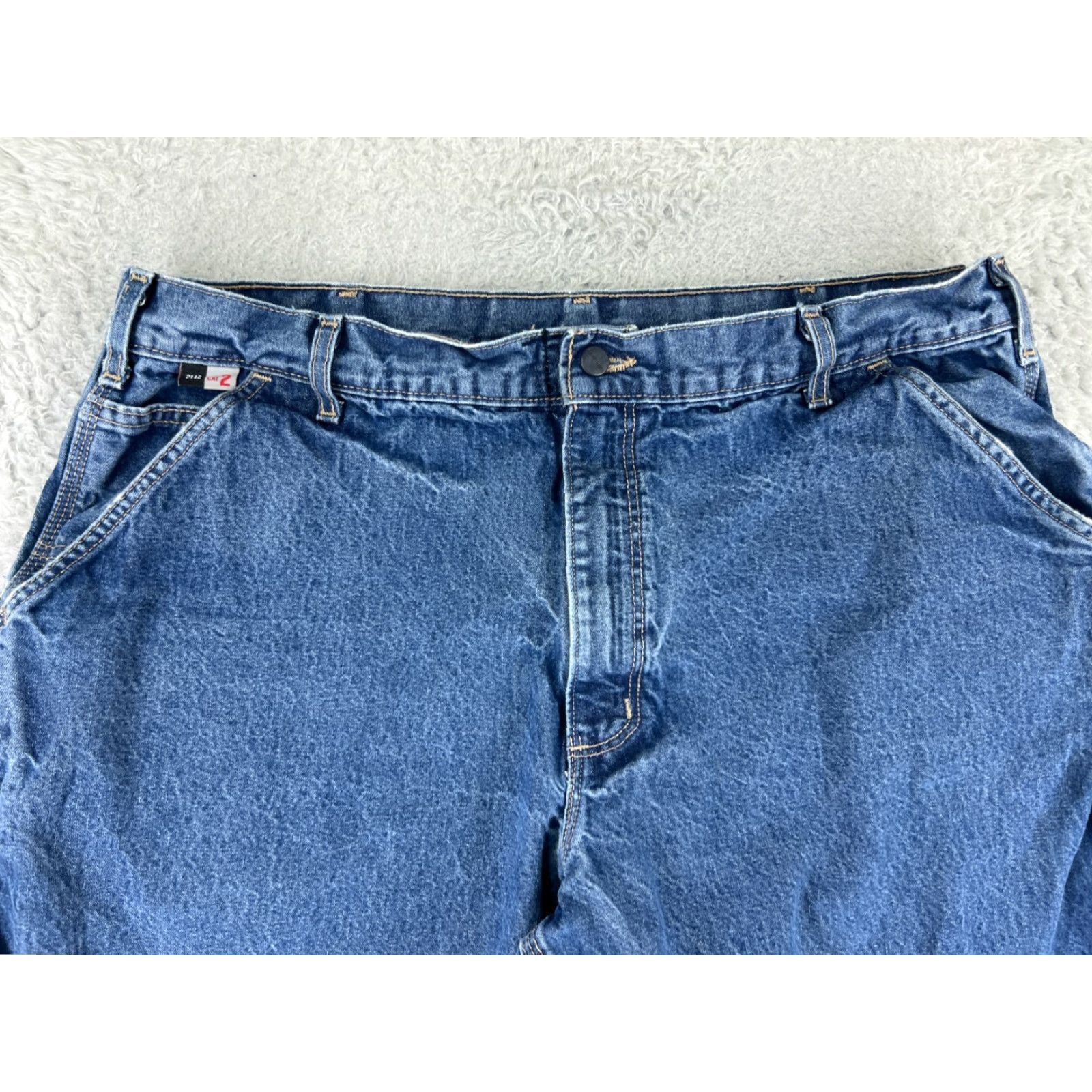 Carhartt Carhartt Jeans Mens 40 Blue Denim Original Fit FR Cat 2 2112 Carpenter Size US 40 / EU 56 - 6 Thumbnail