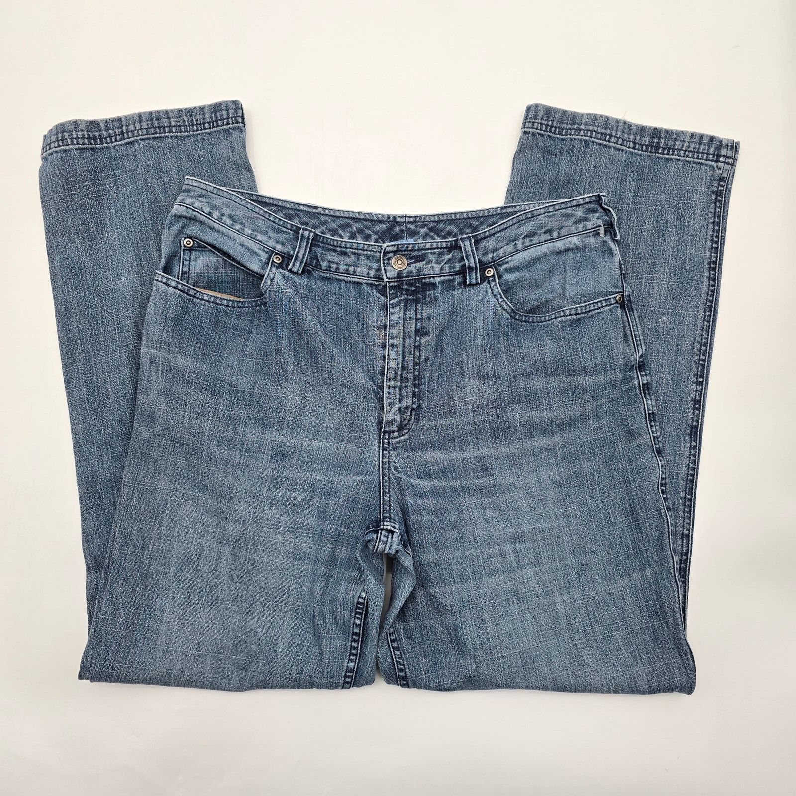 Duluth Trading Company Duluth Trading Company Blue Denim Jeans Straight Pants 14x33 Size 36" / US 14 / IT 50 - 3 Thumbnail