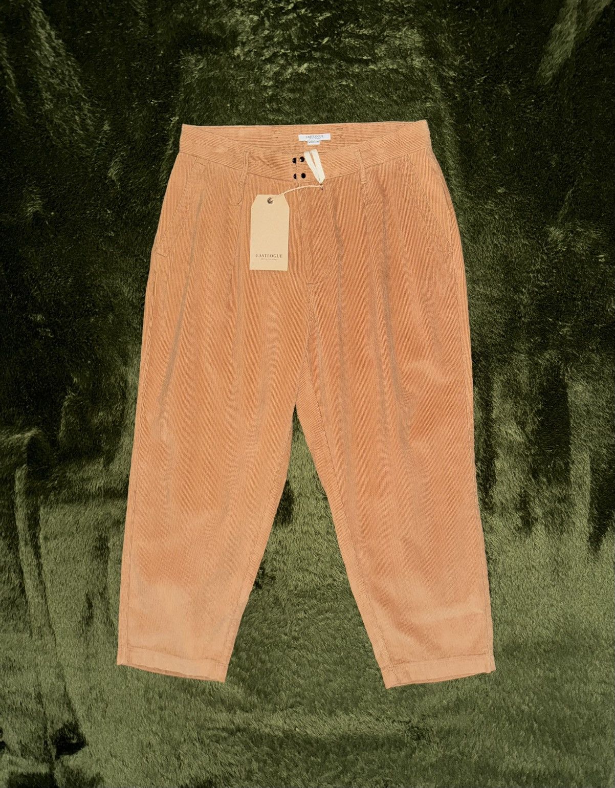 EASTLOGUE [M] Eastlogue Relax Fit Pleated Corduroy Trouser Light Brown Size US 32 / EU 48 - 1 Thumbnail