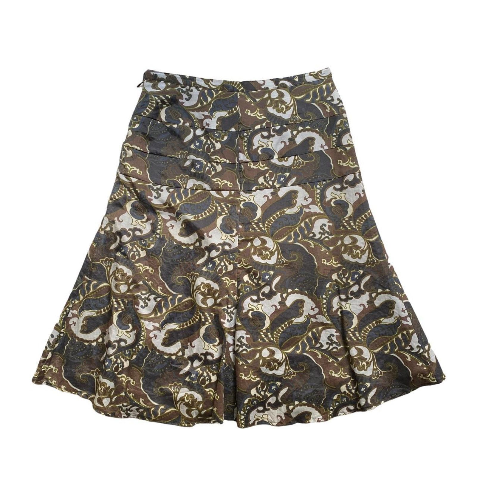 Other × Vintage Fransa Y2K Vintage Baroque Print Mid Rise Flippy Midi Skirt Size 26" / US 2 / IT 38 - 4 Thumbnail