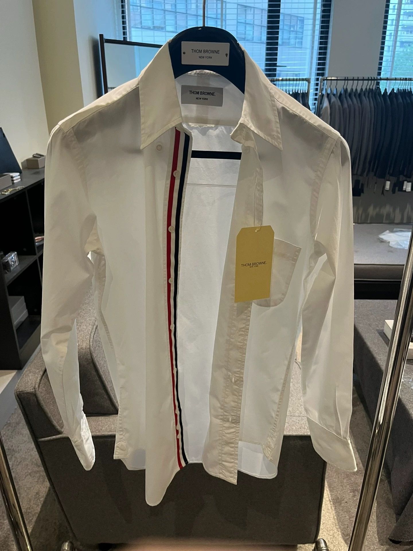 Thom Browne Thom Browne Women's Tricolor Placket Shirt White Size38 Size XS / US 0-2 / IT 36-38 - 1 Thumbnail