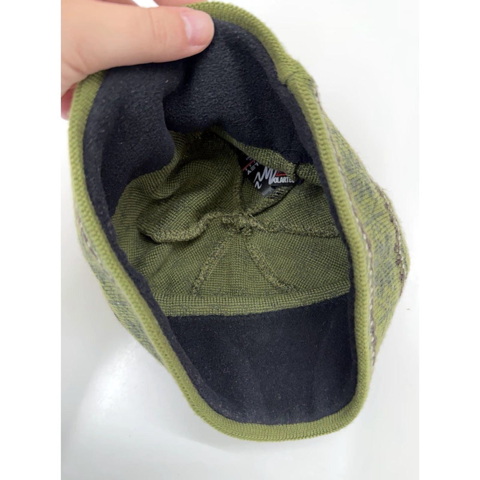 Vintage Merkley Headgear Hat Green Snowflake Wool Polartec Beanie Winter Lined Polo? Size ONE SIZE - 5 Thumbnail