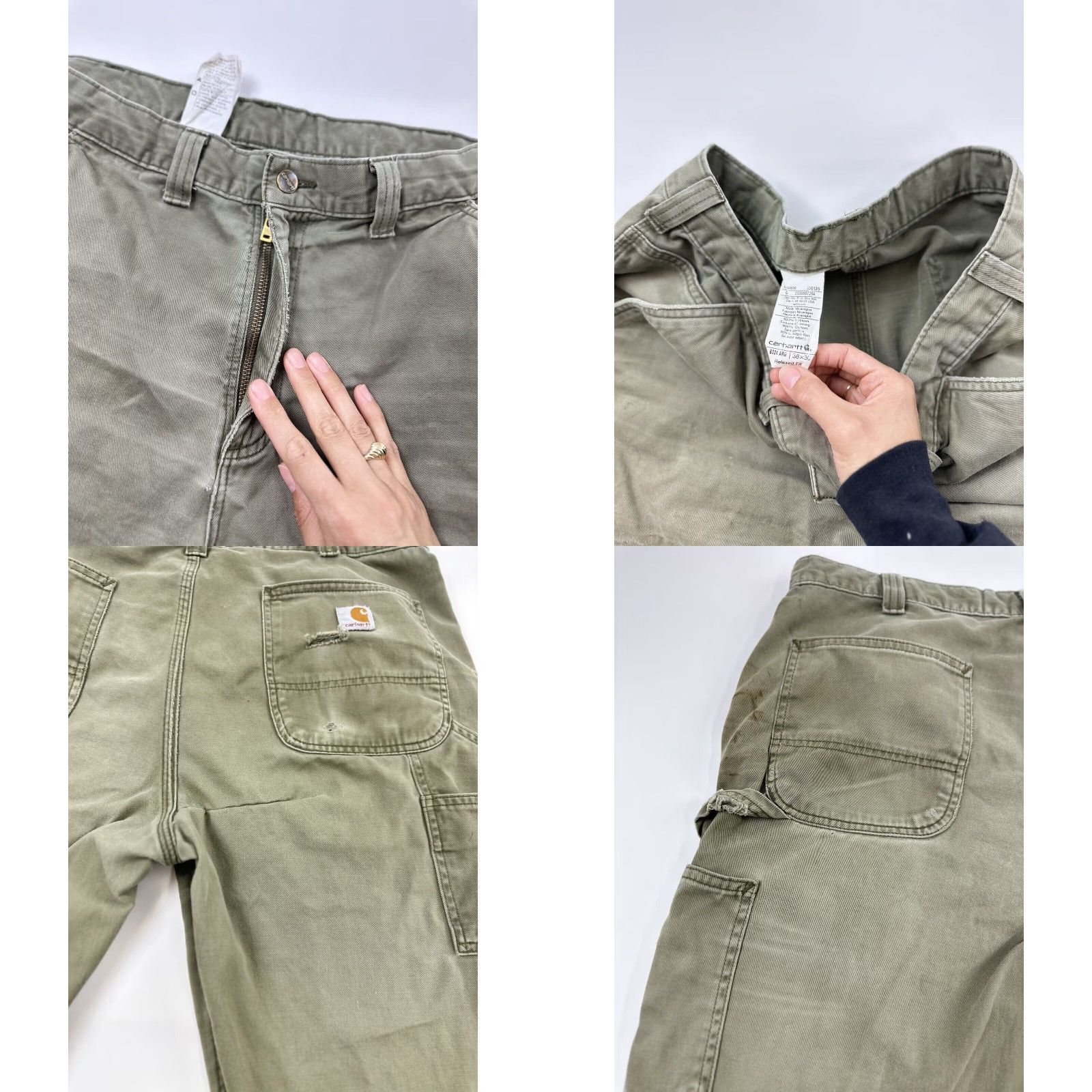 Carhartt Carhartt Green Carpenter Pants Men's 36x28 Relaxed Fit Cotton Canvas USA Size US 36 / EU 52 - 8 Thumbnail