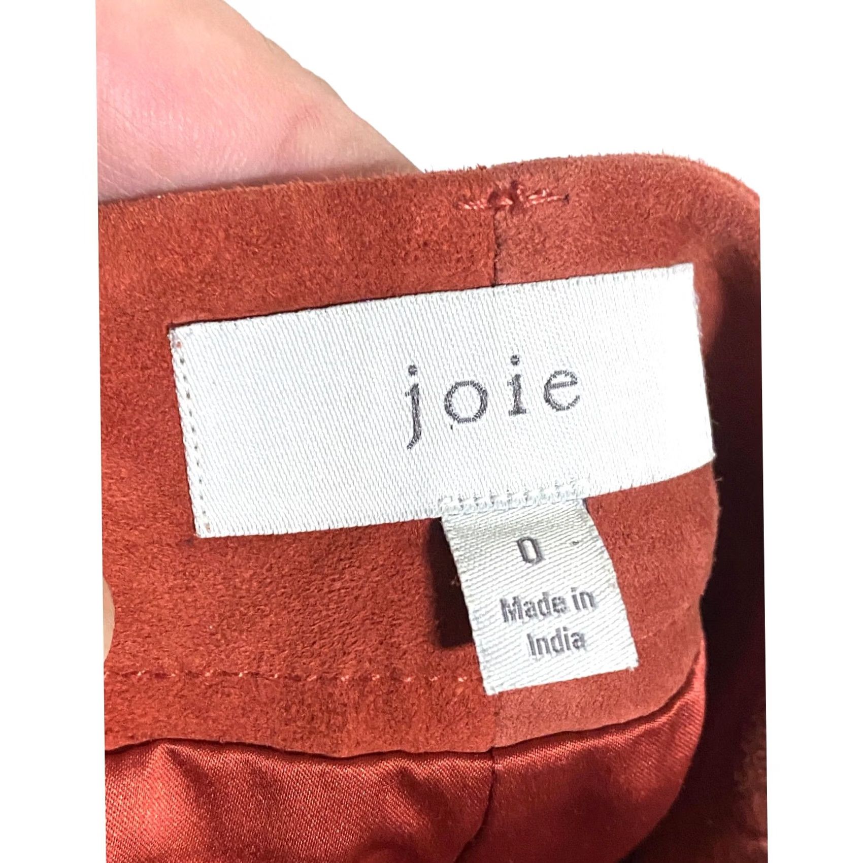 Joie Joie Button Front Mini A Line Skirt Neida Lamb Leather Suede Belted Womens 0 Multicolor Belted A-Line Skirt 0 Womens Size 25" / US 0 / IT 36 - 6 Thumbnail
