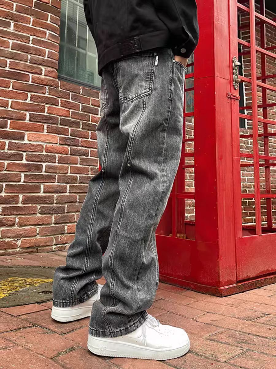 Japanese Brand × Jean Washed Vintage Loose Straight Leg Casual Jeans Size US 32 / EU 48 - 2 Thumbnail