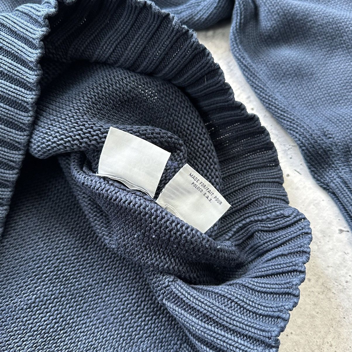 Vintage Vintage Polo Ralph Lauren Knitted Sweater Navy Blue Men’s Size US XL / EU 56 / 4 - 9 Thumbnail