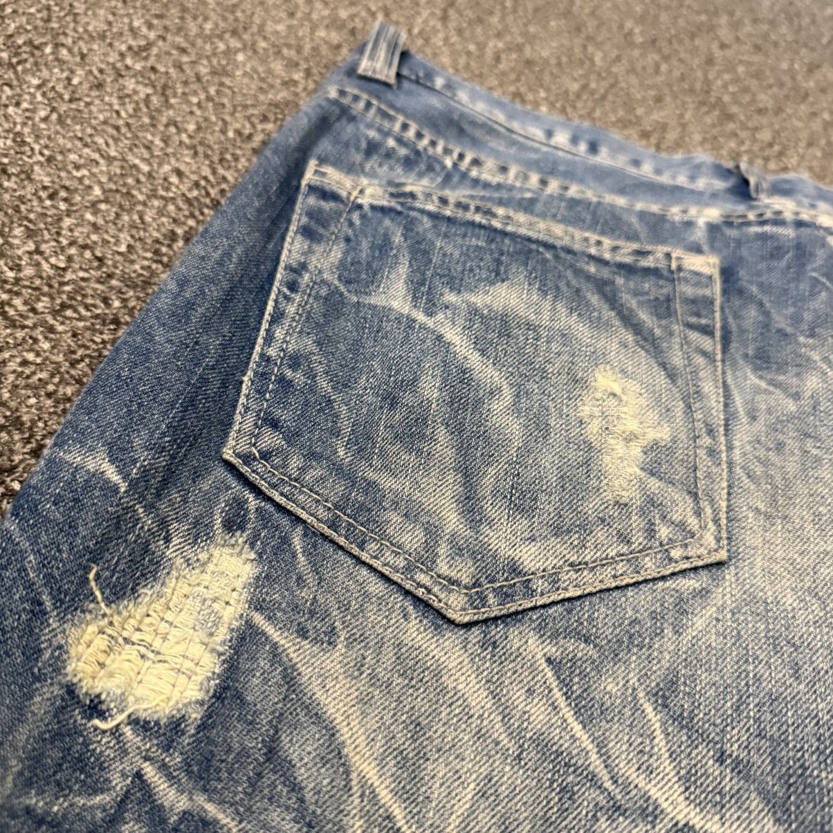 Le Grande Bleu (L.G.B.) 🔥🇯🇵 Archive y2k Nylaus Clothing Bootcut Whisker Denim Size US 34 / EU 50 - 9 Thumbnail