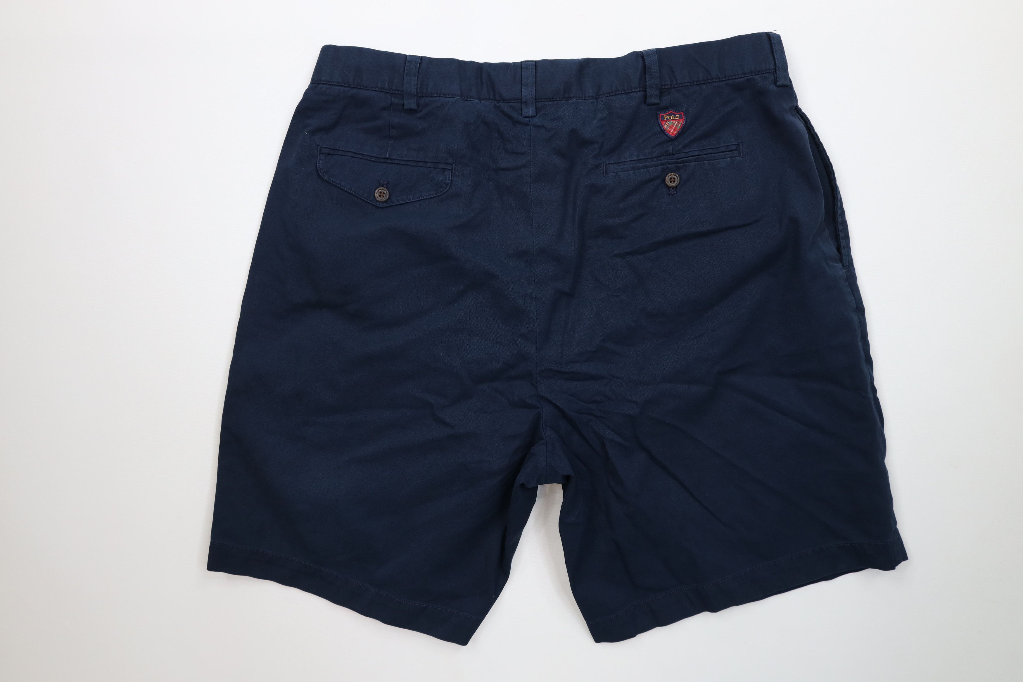 Ralph Lauren Vintage 90s Polo Golf Ralph Lauren Chino Shorts Blue Cotton Size US 34 / EU 50 - 10 Thumbnail