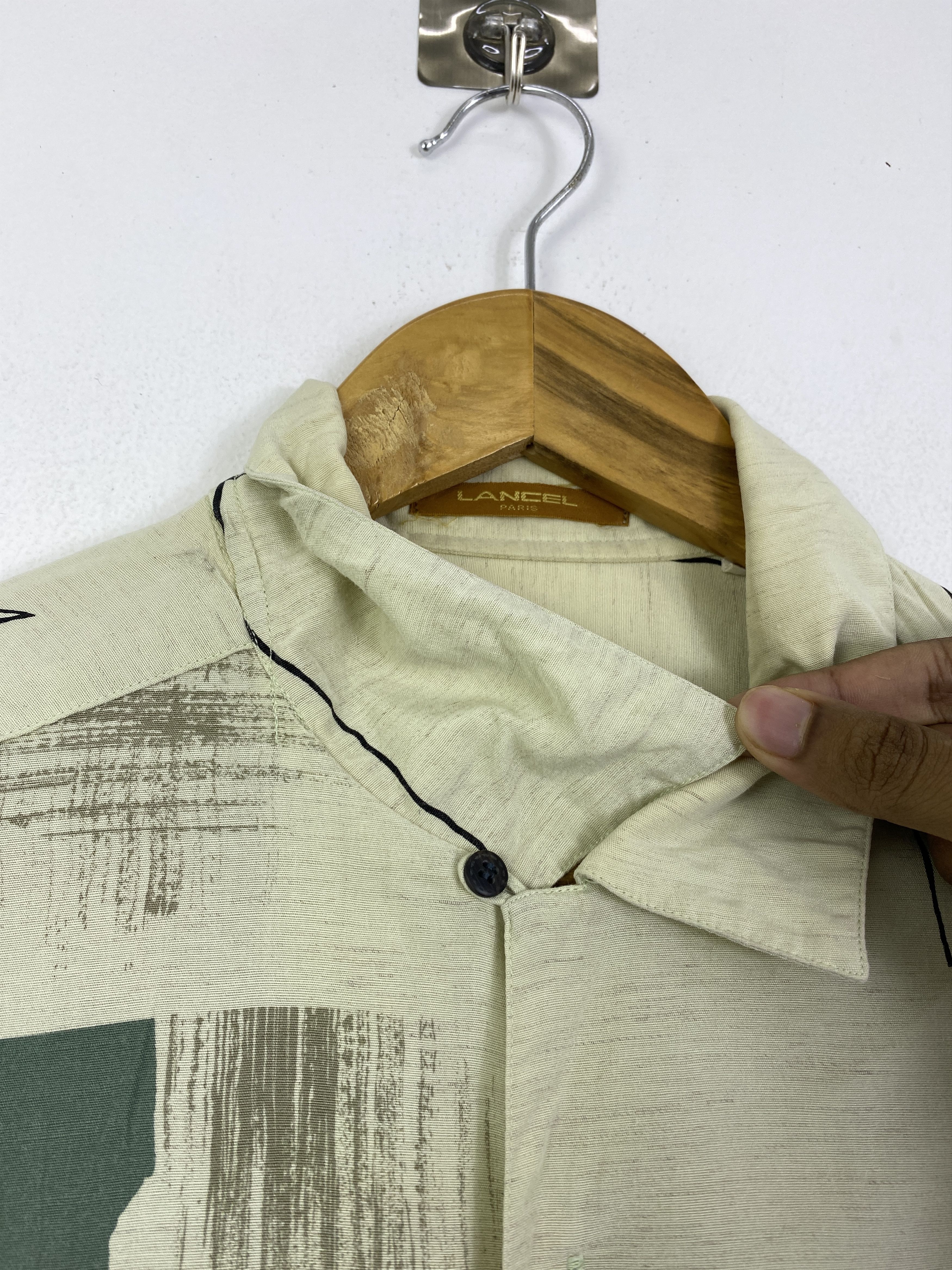 Lancel Vintage Lancel Paris Abstract Button Up Shirt TA0710 Size US L / EU 52-54 / 3 - 8 Thumbnail