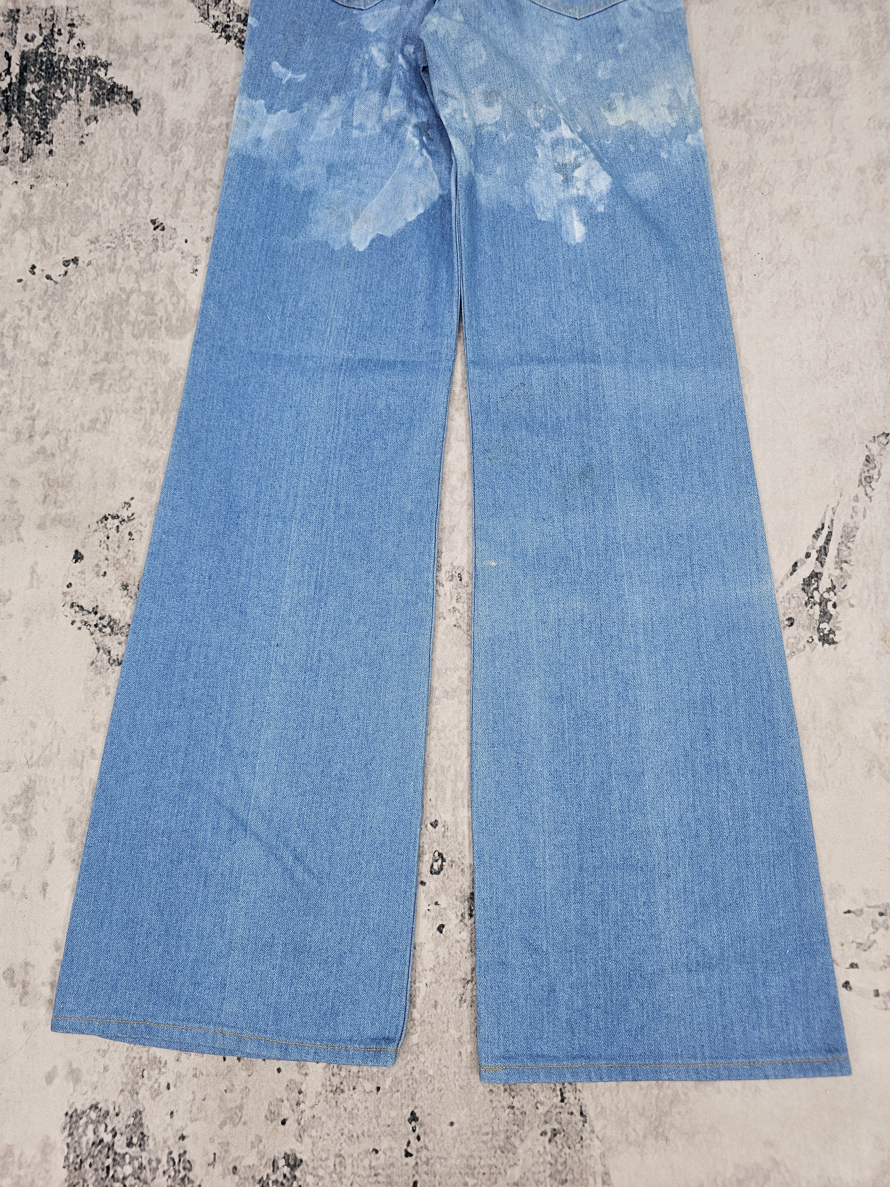 Levi's Vintage Clothing Vtg 70's LEVIS Boot Cut Flare Bleach Jeans Made In USA L0553 Size US 28 / EU 44 - 3 Thumbnail