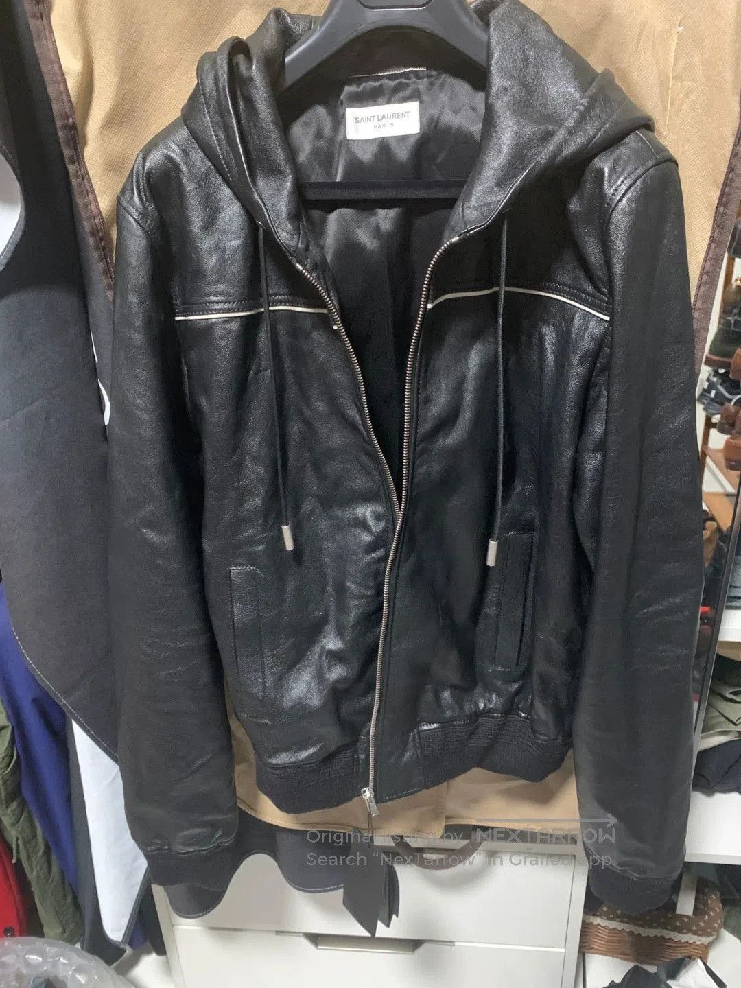 Saint Laurent Paris saint laurent black leather jacket size 48. Size US L / EU 52-54 / 3 - 4 Thumbnail