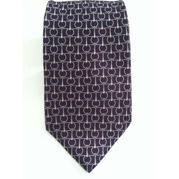 Bert Pulitzer BERT PULITZER MENS PURPLE 100%SILK TIE WIDTH: 3 3/4" Size ONE SIZE - 2 Thumbnail