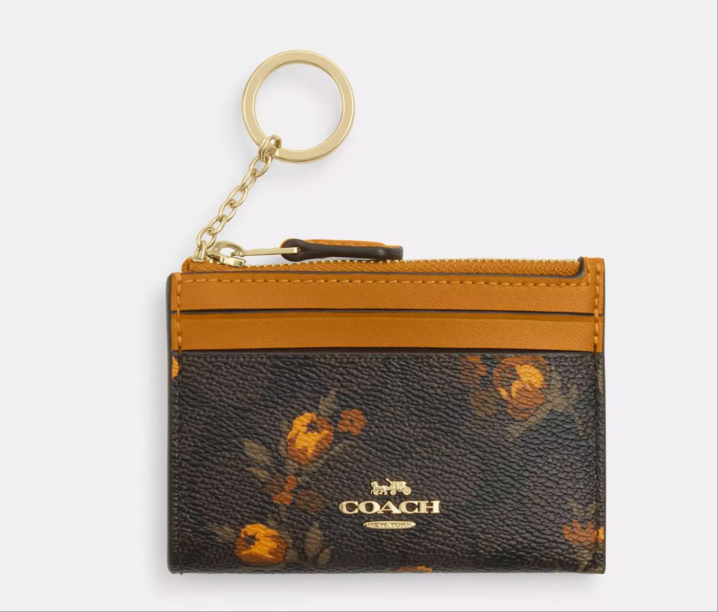 Coach Mini Skinny Id Case In Signature Canvas With Floral Size ONE SIZE - 4 Thumbnail