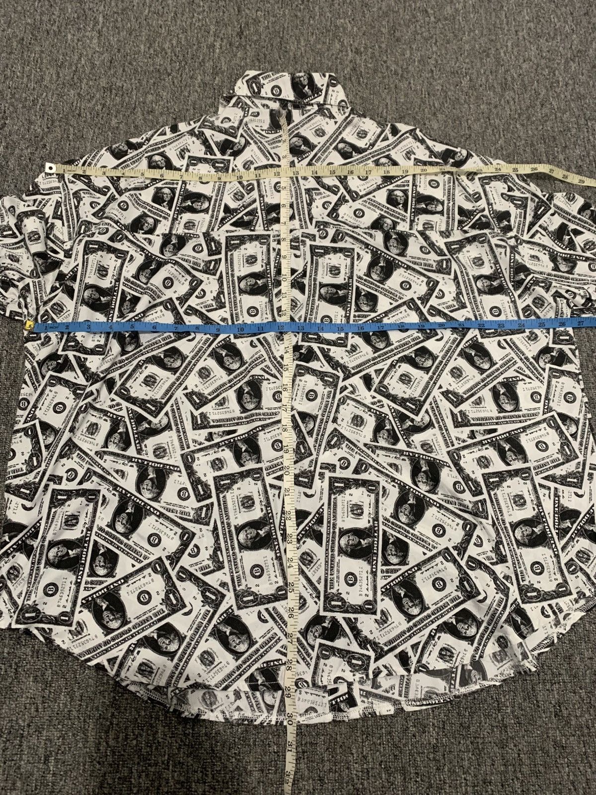 Japanese Brand Park Girl A stack of Dollar Bills Full Print Balloon Shirt Size XL / US 12-14 / IT 48-50 - 9 Thumbnail