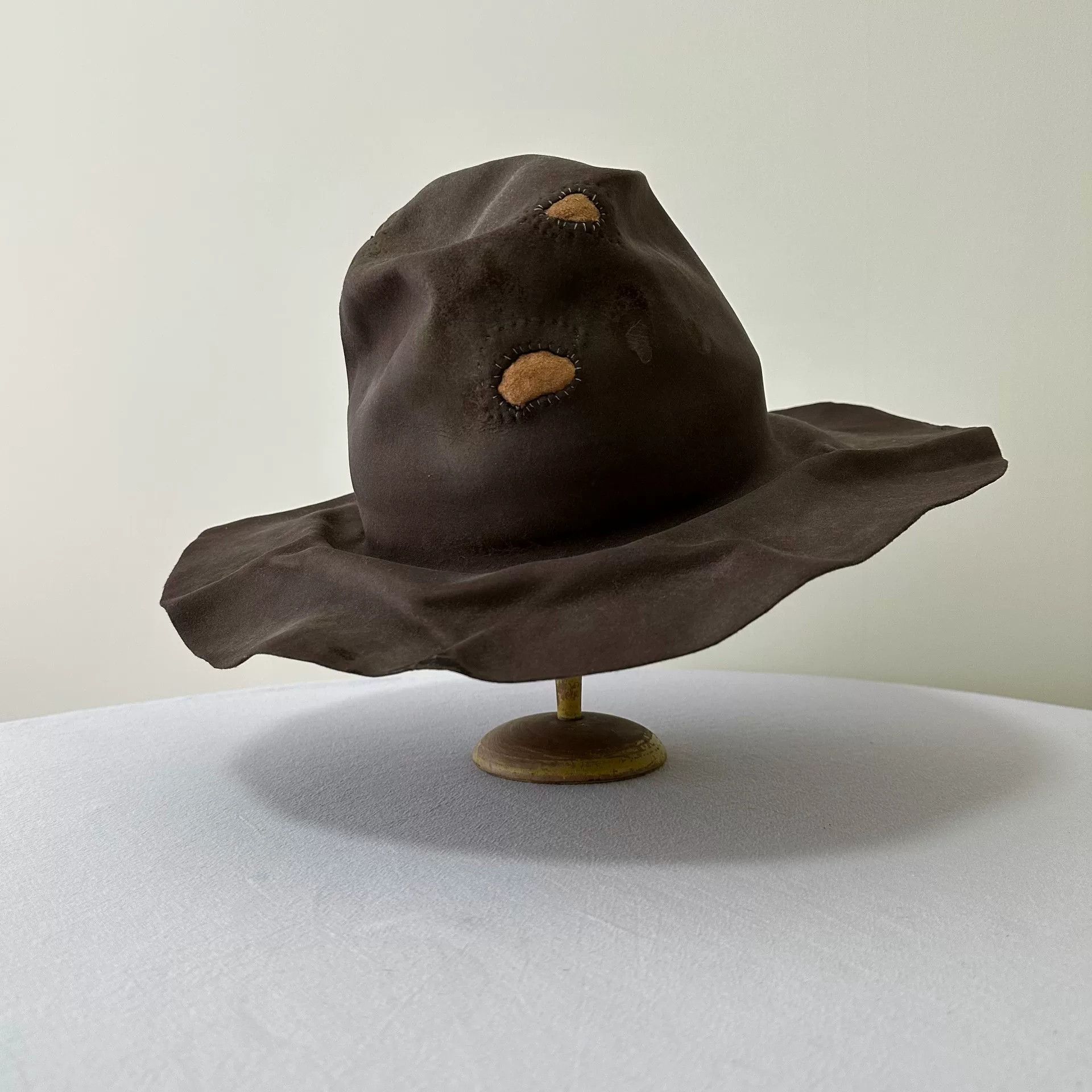 Horisaki brown felt wide-brimmed hat Size ONE SIZE - 1 Thumbnail