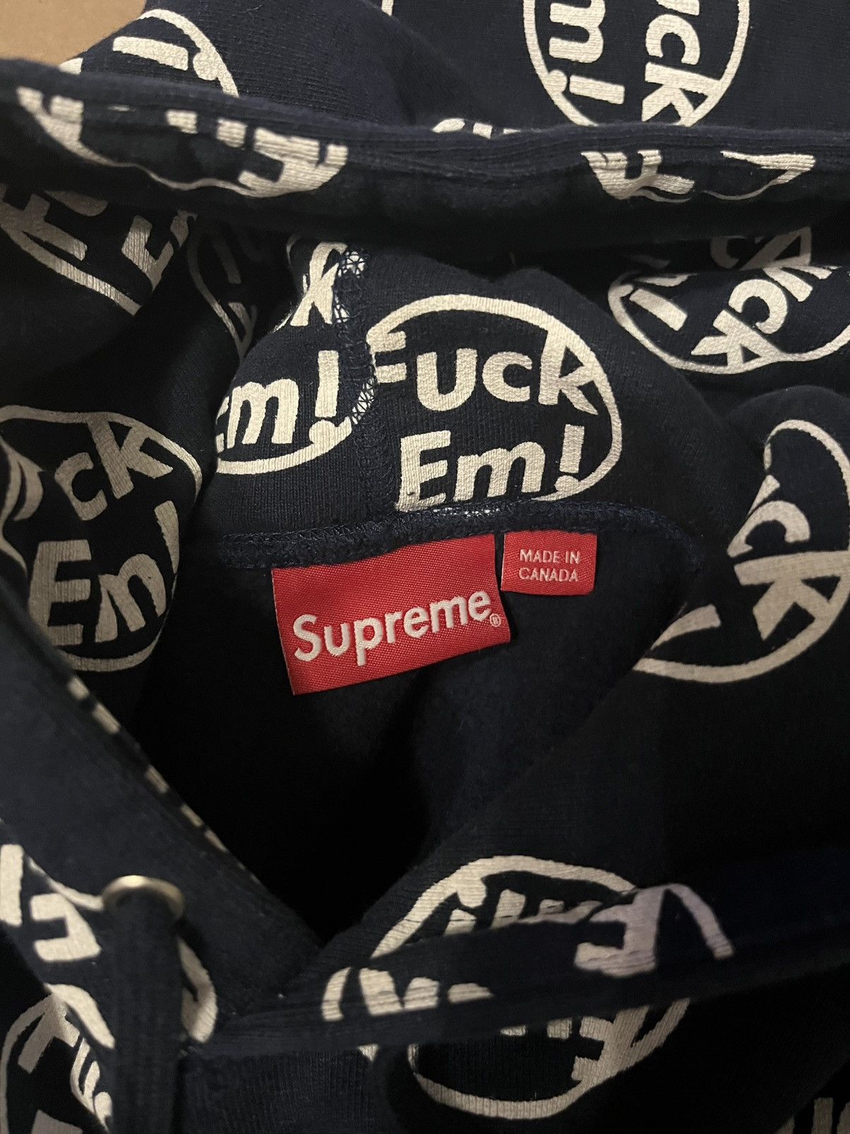 Supreme Supreme fuck em pullover navy medium Size US M / EU 48-50 / 2 - 4 Thumbnail