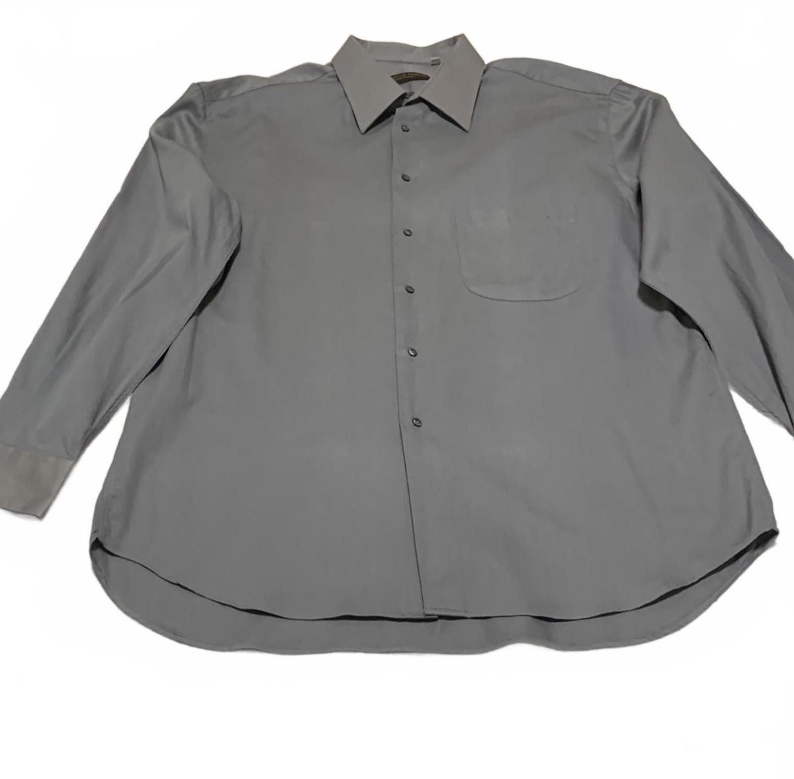Other Marcello Toscani Men's 17.5 Gray Long Sleeve Dress Shirt Size US M / EU 48-50 / 2 - 1 Thumbnail