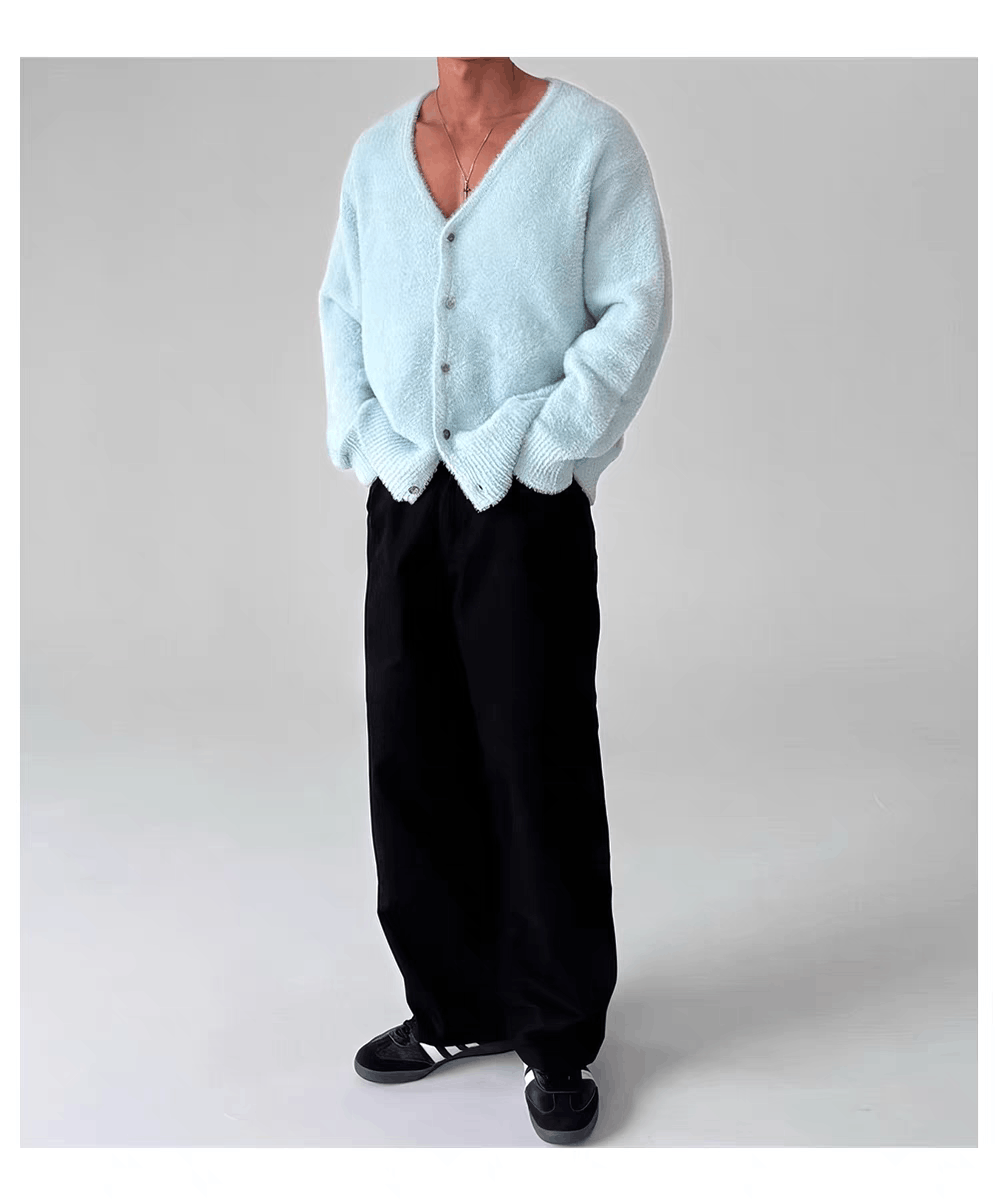 Japanese Brand Vintage Light Blue Knit Sweater Warm Fleece Jacket XL Size US XL / EU 56 / 4 - 4 Thumbnail