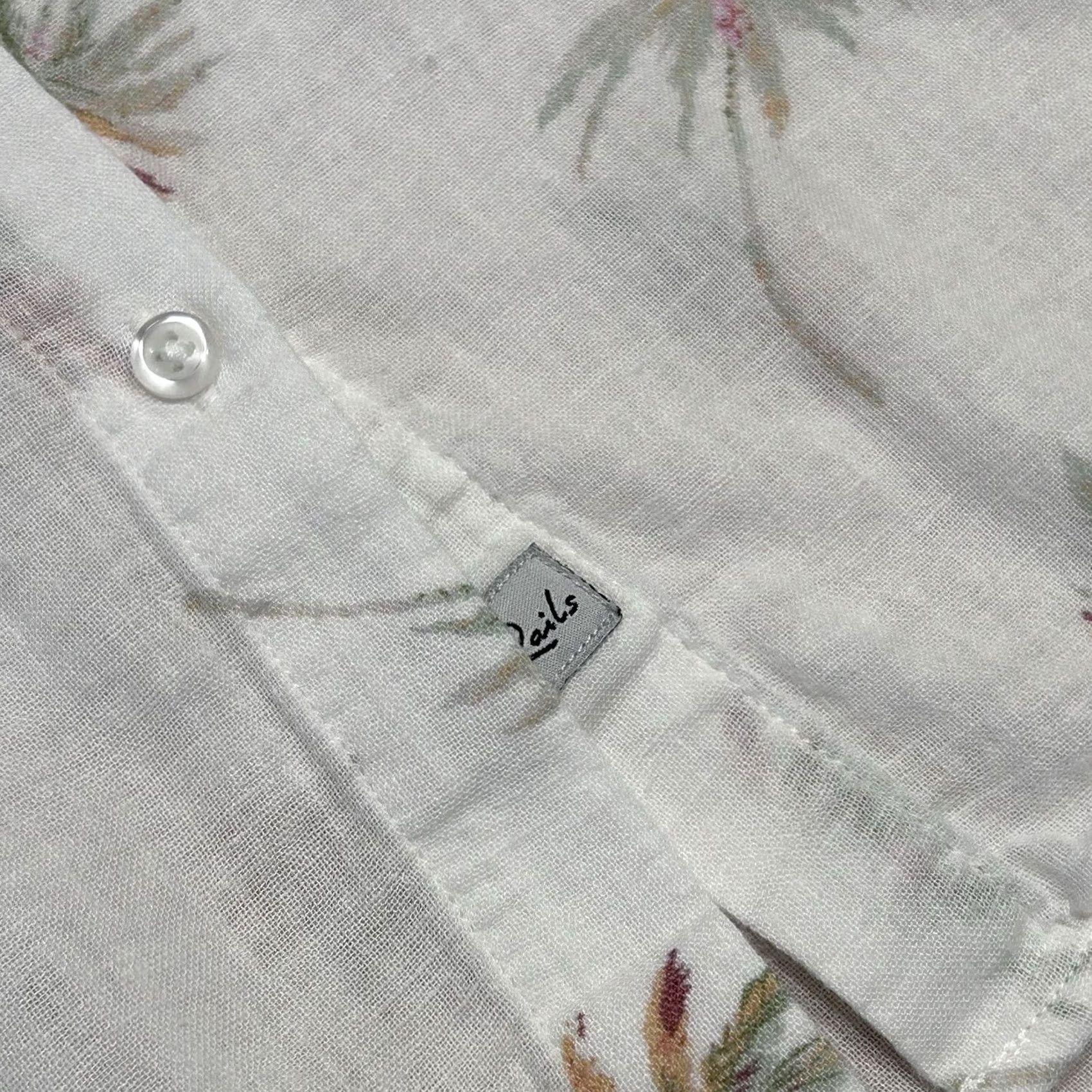 Rails VINTAGE Rails Nathalie White Palms Button Up Linen Blend Shirt Womens M White Palm Trees Long Sleeve Buttons Casual Breathable Easy Care Size M / US 6-8 / IT 42-44 - 4 Thumbnail