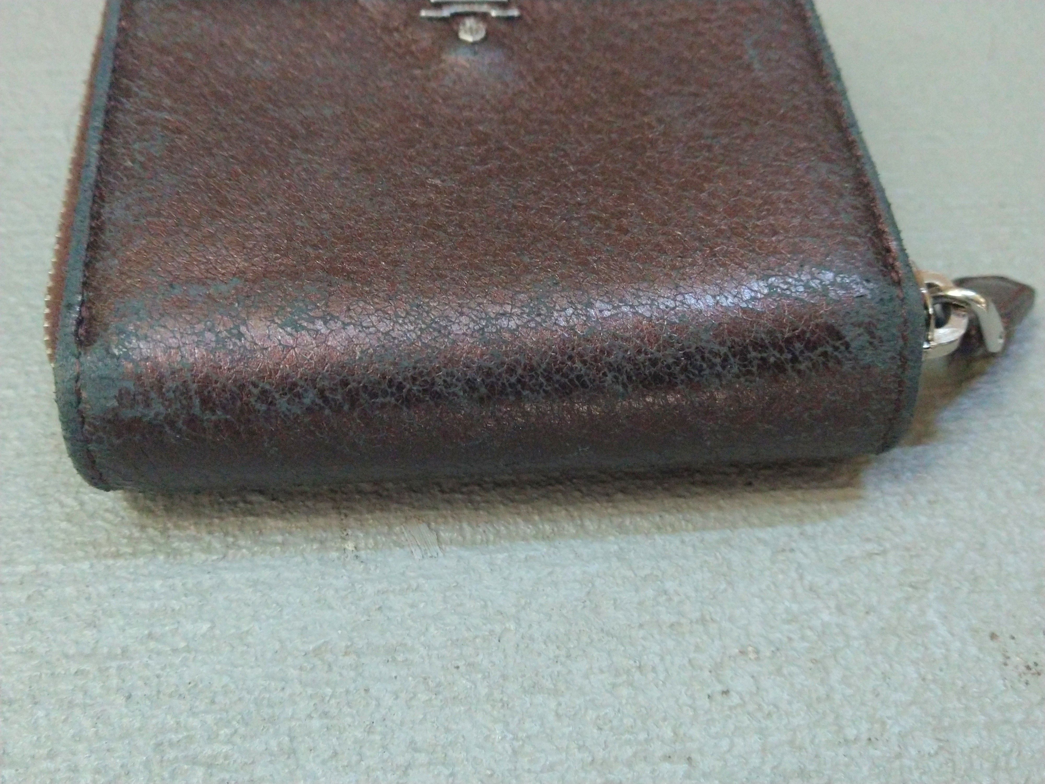 Prada × Vintage Prada Wallet Metallic Brown Leather Zip Bifold Y2K Size ONE SIZE - 2 Thumbnail