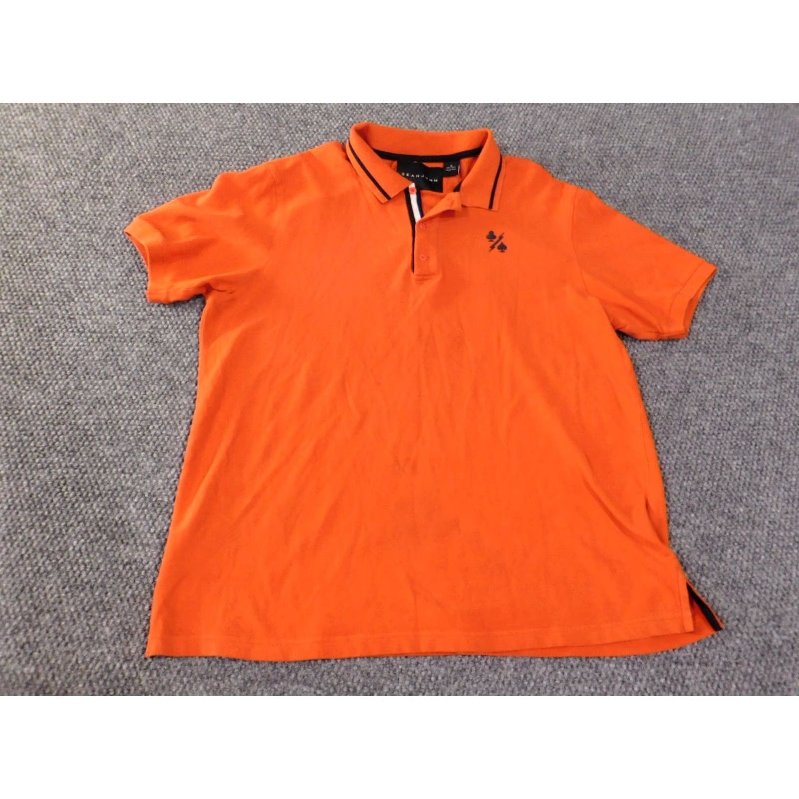 Sean John Sean John Polo Shirt XL Orange Mens Button-Down Short Sleeve Retro Golf 100% Cotton Big & Tall Mens Size US XL / EU 56 / 4 - 3 Thumbnail