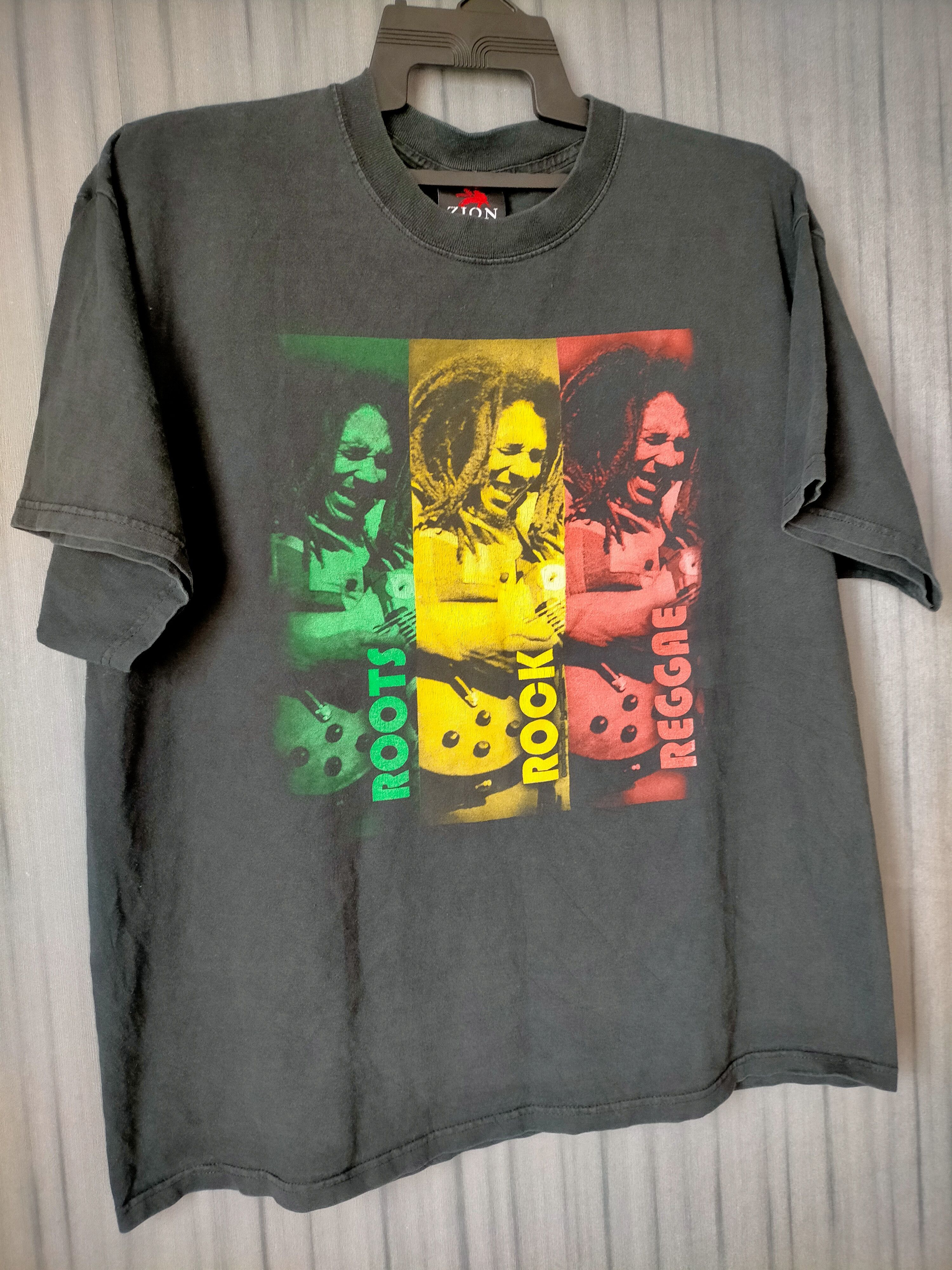 Bob Marley Vintage Bob Marley Roots Rock Reggae Black tee Size US XL / EU 56 / 4 - 3 Thumbnail