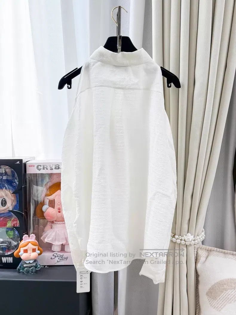 Chanel Chanel Silk jacquart long-sleeved off-the-shoulder shirt Size XS / US 0-2 / IT 36-38 - 3 Thumbnail