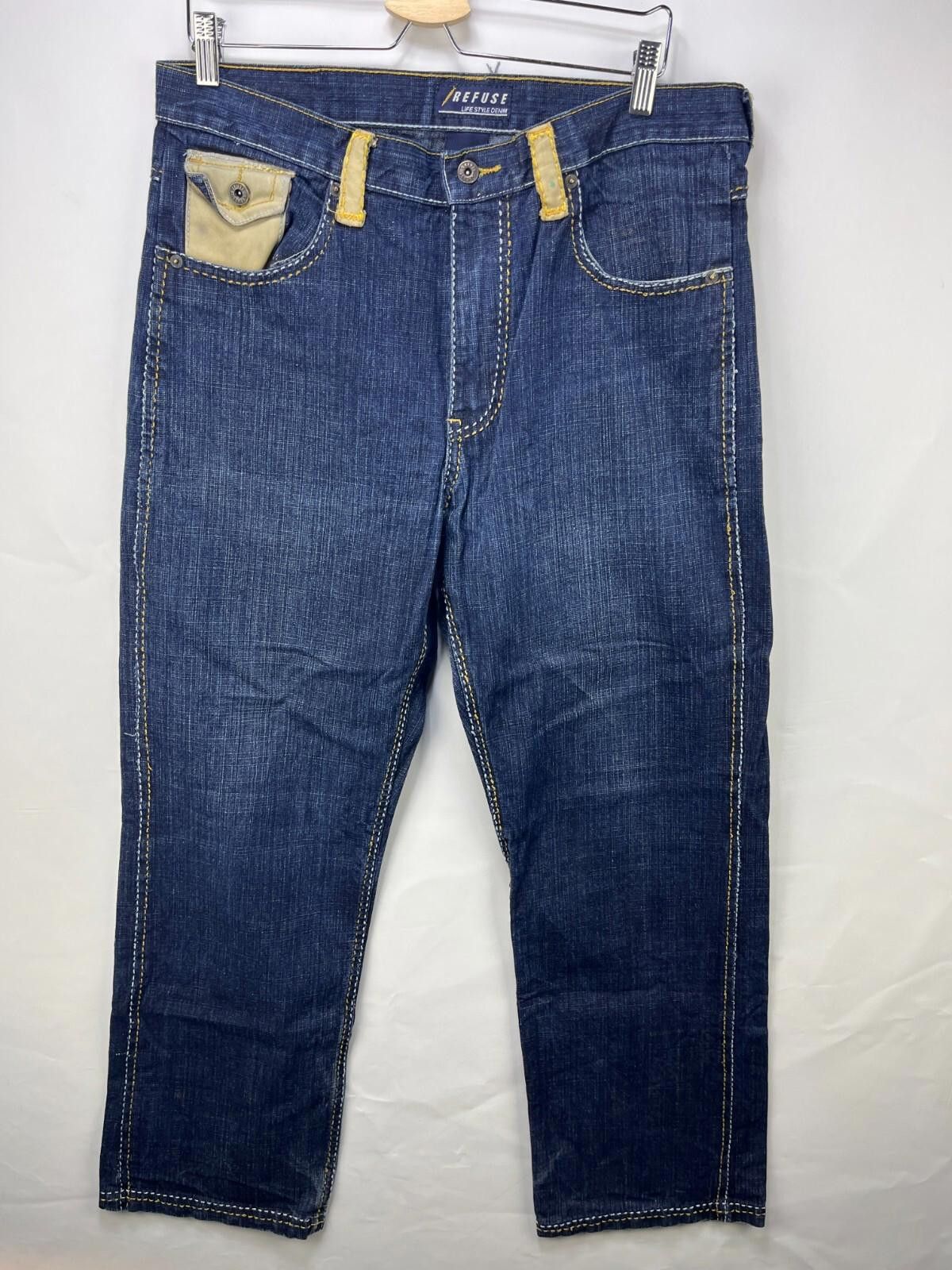 Pacsun Vintage Y2K Refuse Baggy Dragon JNCO Jeans 34 x 32 Pants Size US 34 / EU 50 - 7 Thumbnail