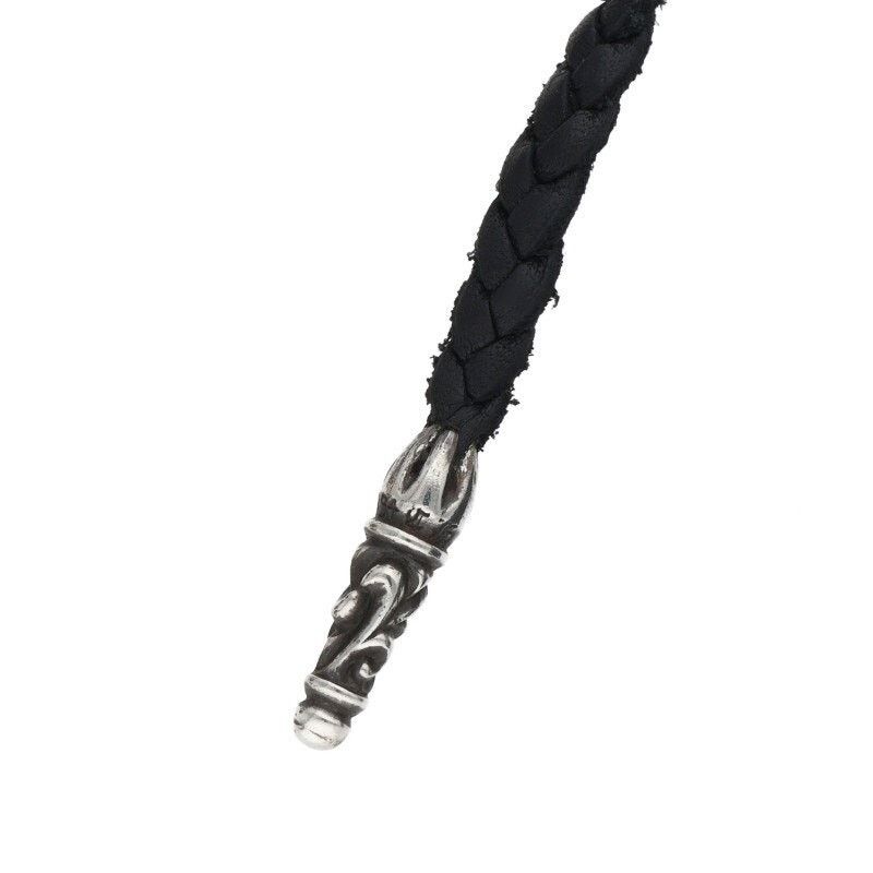 Chrome Hearts Chrome Hearts Leather Braid Silver Necklace Size ONE SIZE - 3 Thumbnail