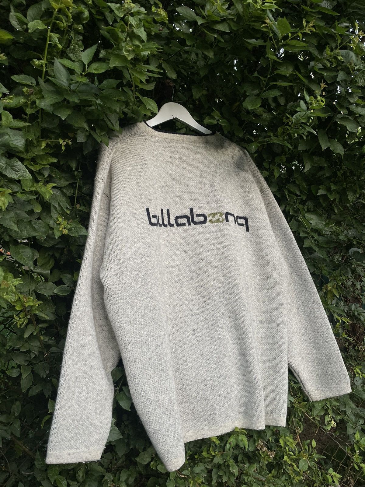 Billabong × Quiksilver × Vintage Vintage Billabong Sweatshirt 90s Wool Big Logo Surf Y2K Size US L / EU 52-54 / 3 - 10 Thumbnail