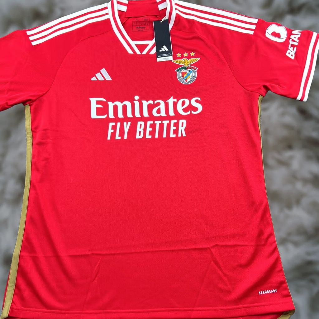 Adidas Benfica Adidas 2023-2024 Home Football Jersey Mens XL Red Shirt Size US XL / EU 56 / 4 - 1 Thumbnail
