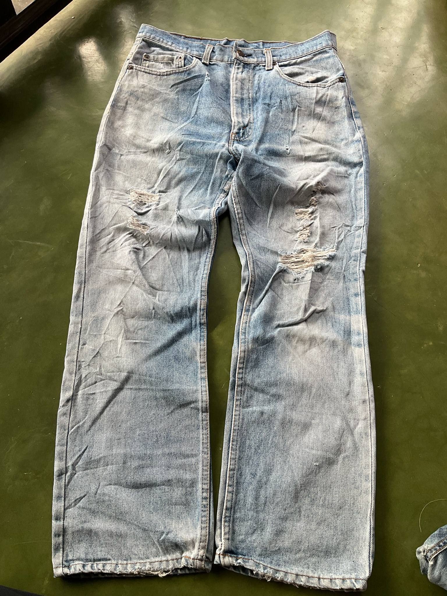 Levi's × Levi's Vintage Clothing 🔥90s Levis 517 Faded Distressed Jeans Size US 31 - 1 Thumbnail