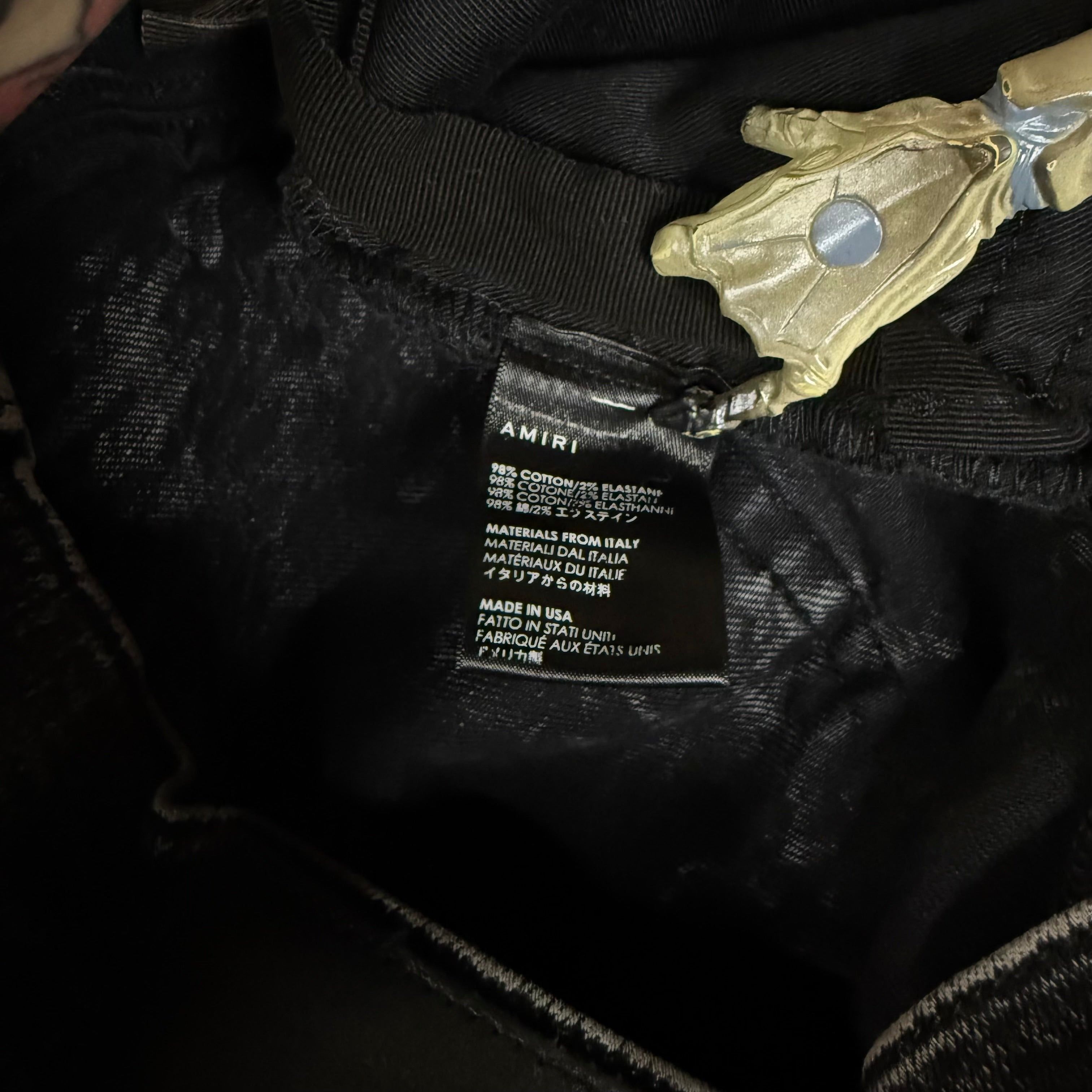 Amiri Amiri Broken Track Black Distressed Skinny Jeans Size 30 Size US 30 / EU 46 - 7 Thumbnail