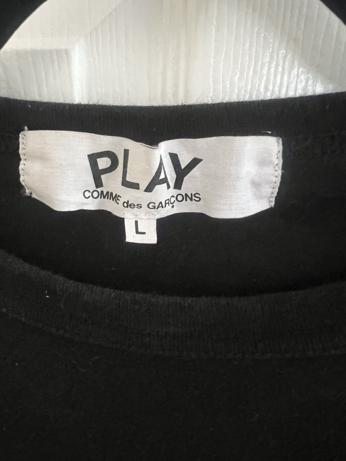 Comme des Garcons PLAY Comme Des Garcons Play Heart Logo Black Men's Short Sleeve Size US L / EU 52-54 / 3 - 2 Thumbnail