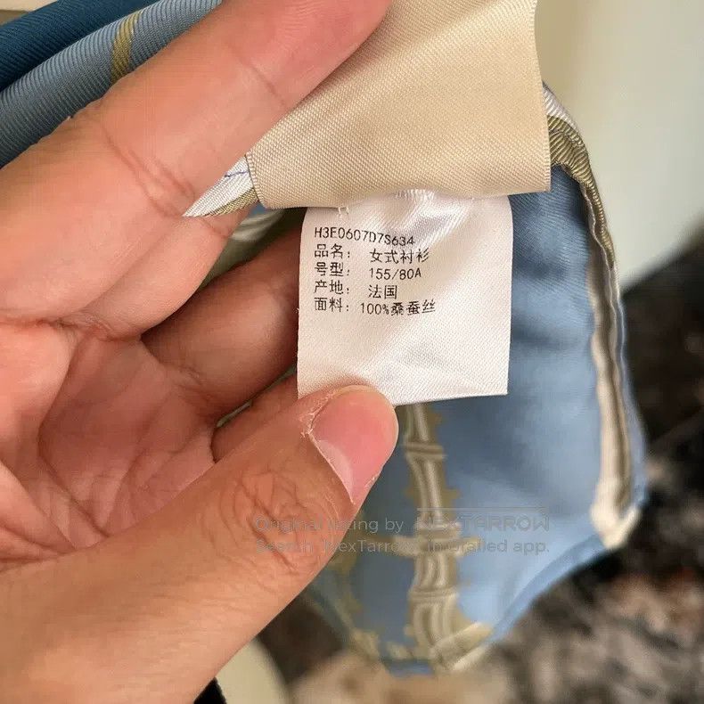Hermes Hermes Bookplate pattern printed silk long-sleeved shirt Size XXS / US 00 / IT 34 - 9 Thumbnail