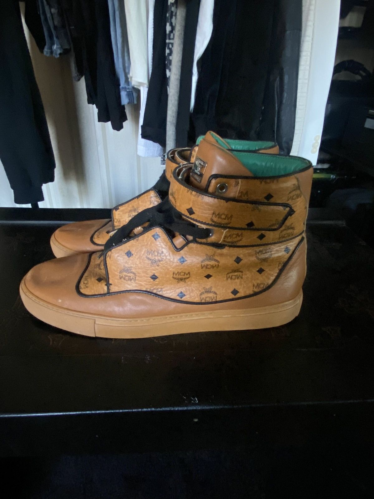 MCM MCM leather high top shoes Size US 11.5 / EU 44-45 - 2 Thumbnail