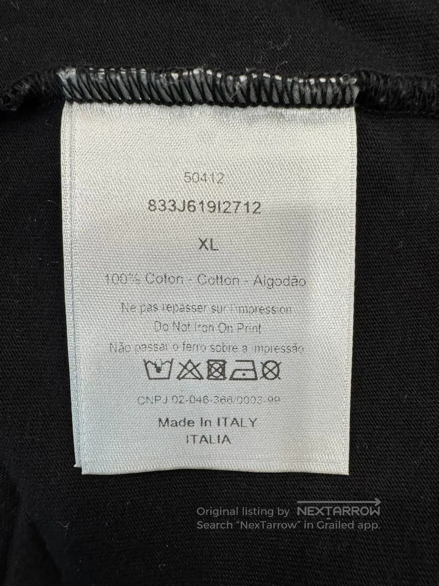 Dior Dior Black Slogan Logo Long. Size XL / US 12-14 / IT 48-50 - 7 Thumbnail