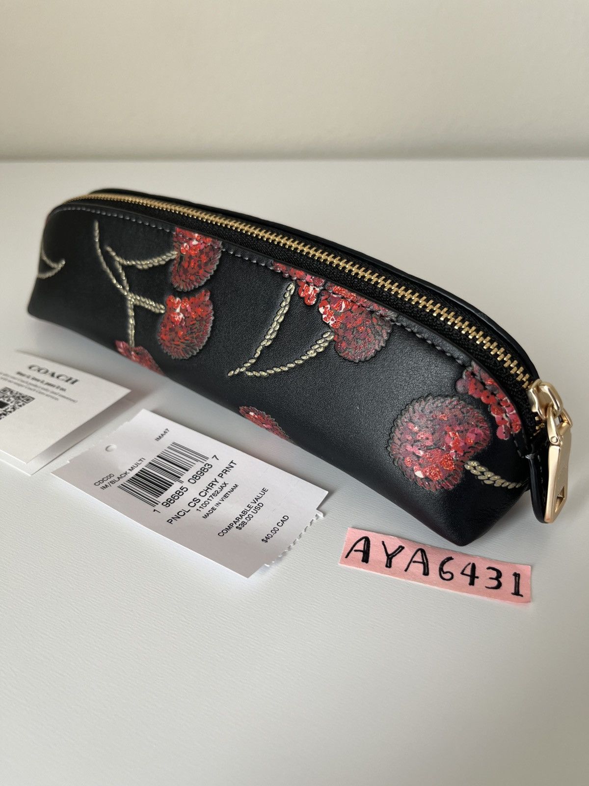 Coach Coach Pencil Case With Cherry Print Size ONE SIZE - 2 Thumbnail